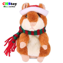 CHStoy #20B3054 Stuffed Custom Christmas Hamster Plush Chinese Toy Factory